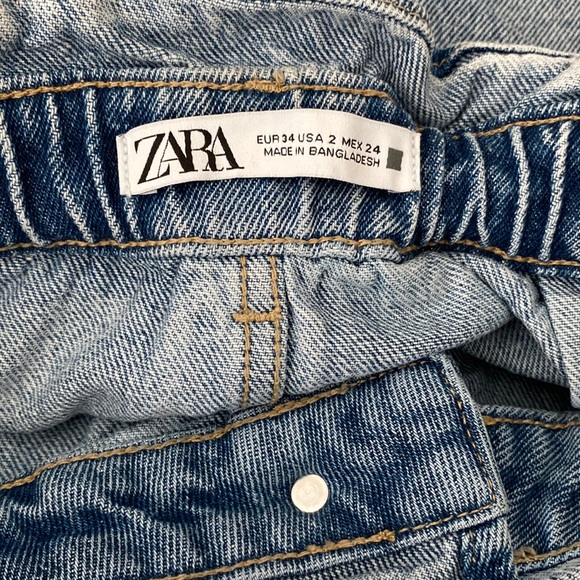 Zara Belted Paper Bag Shorts - Picture 3 of 3